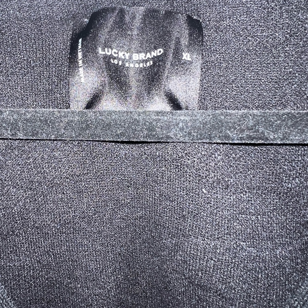 Lucky brand black camo sweater size xl
